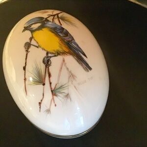 Hammersley&Co. Bone China “Blue Jay” Trinket Box